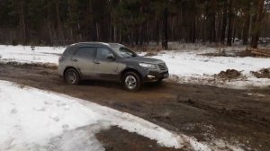 Hyundai Santa fe, по грязи, по снегу (лёгкий offroad 2)