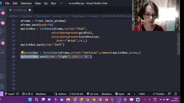 How to Use a Scrollbar | Python смотреть онлайн