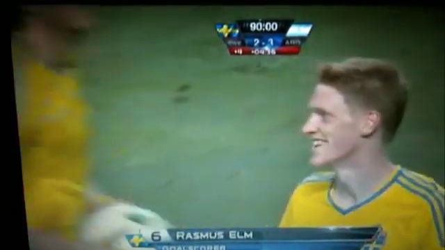 Amazing Last Minute Freekick Rasmus Elm against Argentina смотреть онлайн