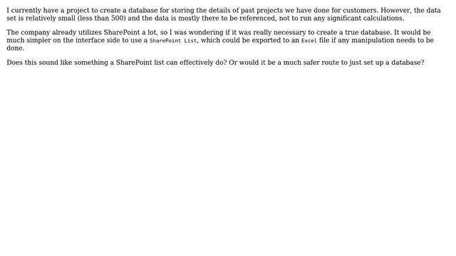 Sharepoint: Whether to go for SharePoint List or Custom SQL Database смотреть онлайн