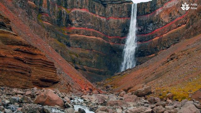 Calming Mountain River And Waterfall [4k] [10 Hours]. Nature White Noise For Sleeping