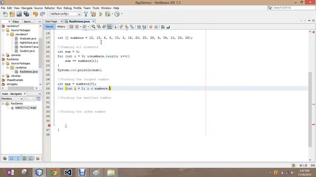 Summing Arrays and Finding Greatest Number Java смотреть онлайн