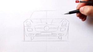 Как нарисовать машину Мерседес | Уроки рисования