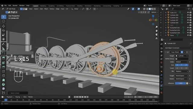 BLENDER 3.6 Паровоз ригг для индиана джонса смотреть онлайн