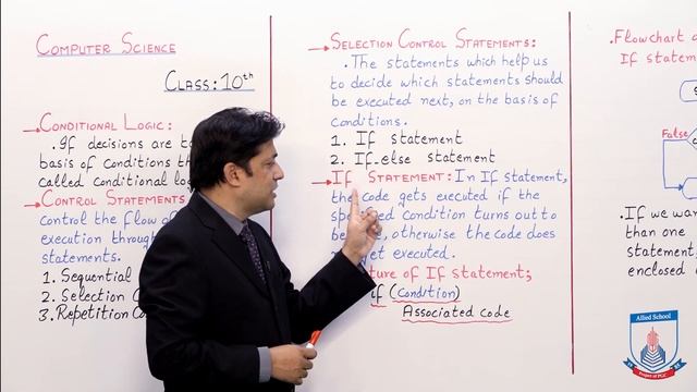 Class 10 - Computer Studies - Chapter 3 - Lecture 1 - IF – Selection Control - Allied Schools смотреть онлайн