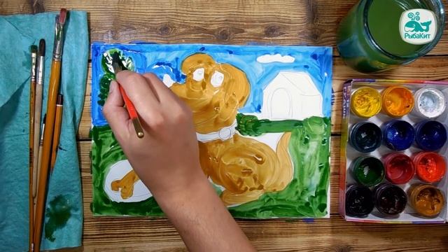 Как нарисовать Собаку. Урок рисования для детей от 4 лет, РыбаКит смотреть онлайн