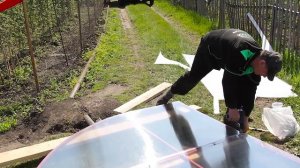 Сборка теплица  «Радужная с двойной дугой»