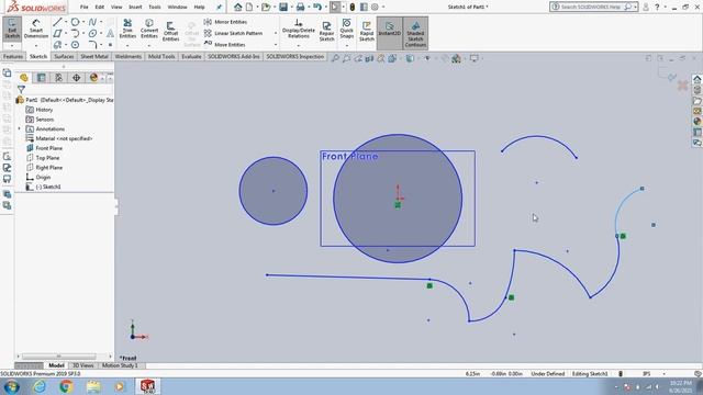Solid Works Basic Sketch Tools Tutorial -3 смотреть онлайн