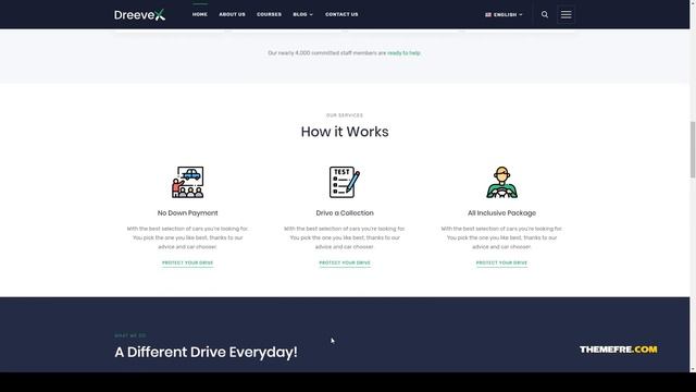 DreeveX Driving School WordPress Theme driving automobile Build Website смотреть онлайн