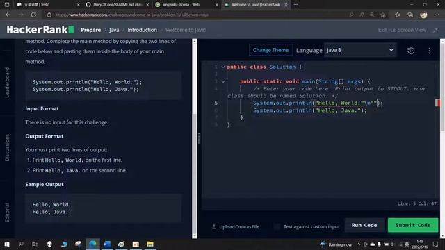 Hello Java - Hacker Rank Solution - Welcome to Java смотреть онлайн