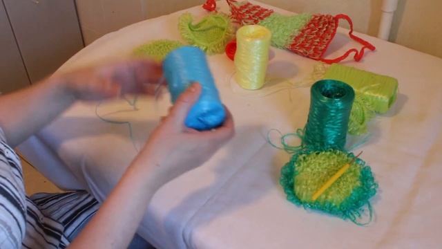 Как вязать вытянутые петли в мочалке смотреть онлайн