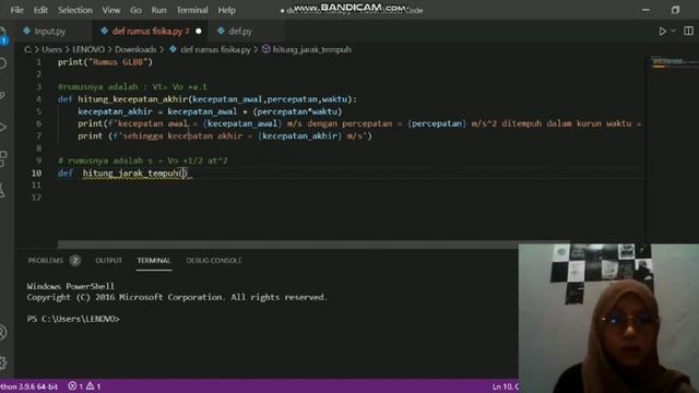 Def #2 Membuat Fungsi Python Menggunakan Rumus Fisika смотреть онлайн