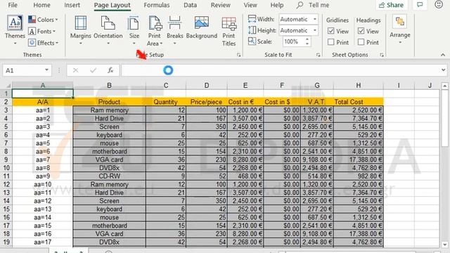 Apply landscape orientation and Letter paper size on the active worksheet. смотреть онлайн