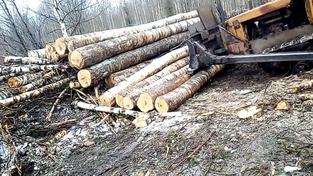 Штабелевка леса на дт 75 . смотреть онлайн