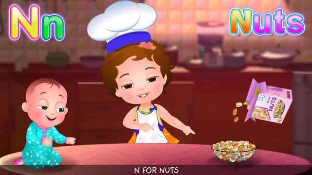 Food Alphabet ABC Phonics Song - A For Apple Pie - ChuChu TV Toddler Learning Videos смотреть онлайн