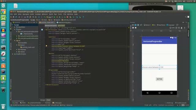 How to use progress bar Android Studio смотреть онлайн