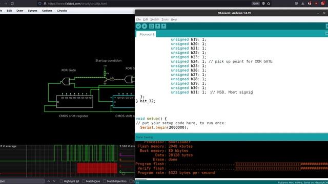 linear feedback shift register (LFSR), C / C++ Language ( ARDUINO ) смотреть онлайн