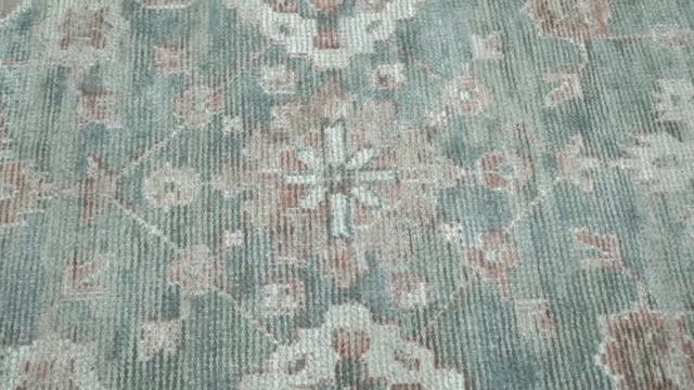 8x10 Green and Ivory Rug | Handmade Floral Area rug made with wool blended with art silk | PR03 смотреть онлайн