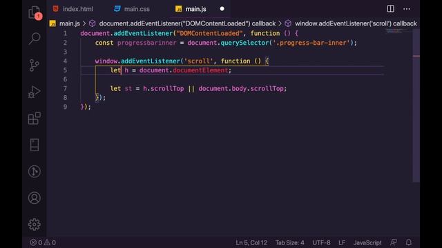 EASY Scroll Progress Bar in JavaScript ~ Beginner Tutorial смотреть онлайн