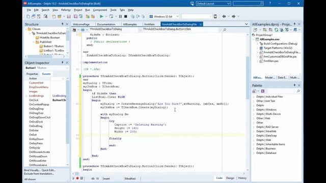 Add a CheckBox To a Standard Dialog Box Delphi смотреть онлайн