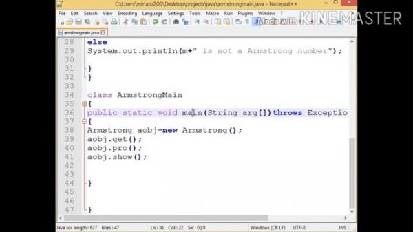 Armstrong number  | java .| class and object | Tamil