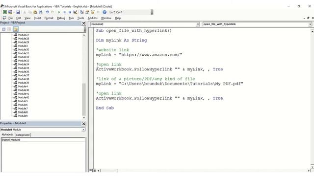 VBA Open files with hyperlink смотреть онлайн