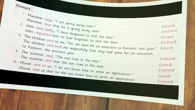 CLASS-8||ENGLISH GRAMMAR||NARRATION : DIRECT TO INDIRECT|EXPLANATION WITH WORKSHEET SOLUTIONS|PART- смотреть онлайн