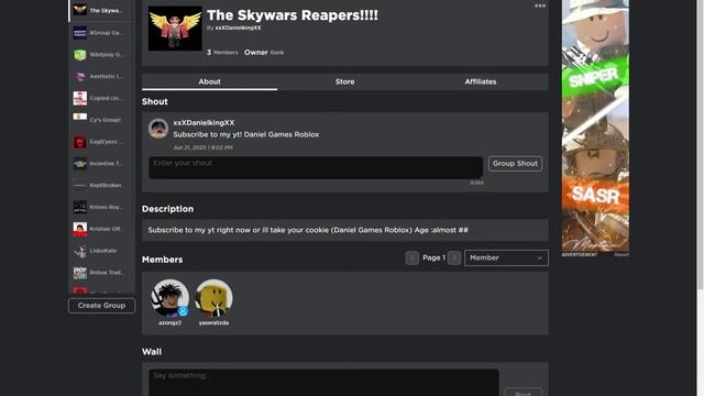 JOIN MY OFFICIAL ROBLOX GROUP! LINK IN DESK! смотреть онлайн