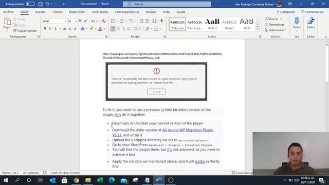 Error del Plugin All In One WP Migration смотреть онлайн