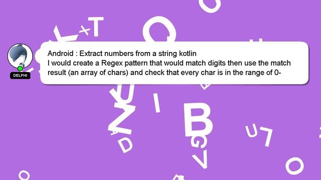Android : Extract numbers from a string kotlin смотреть онлайн