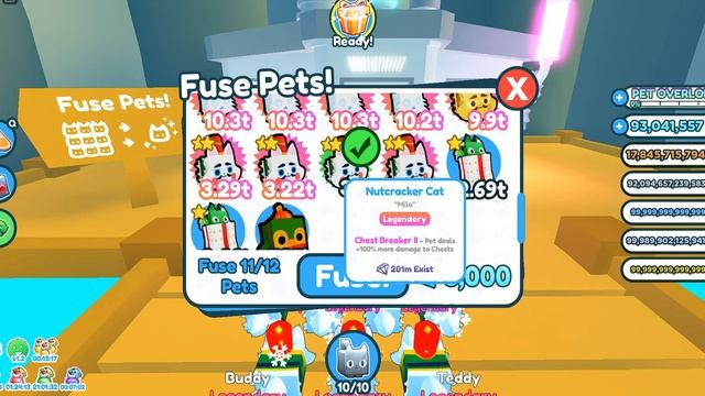 What Happens When You Fuse 12 nutcracker cat In Pet simulator X (Roblox!!) смотреть онлайн