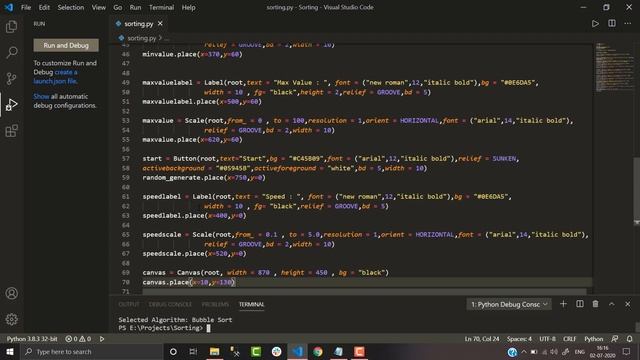 Sorting Algorithm Visualizer using Python : Part 1(GUI Tkinter) смотреть онлайн