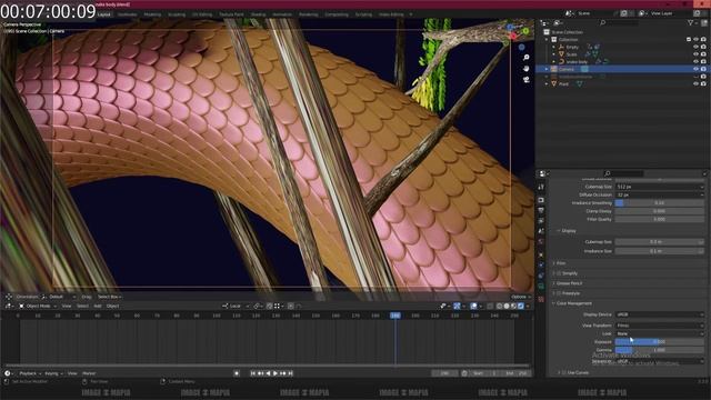 Blender Tutorial :SNAKE SKIN MOVEMENT ON geometry node. COMPLEX GEOMETRY NODE tutorial Blender 3.3. смотреть онлайн