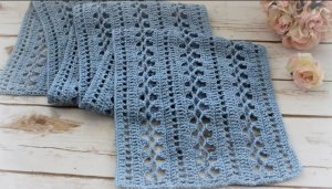 Вязание крючком: Очень нежный шарфик / палантин