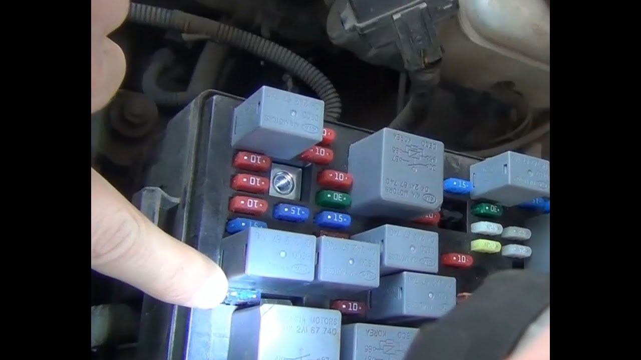 Замена предохранителя сигнала в KIA - Spectra смотреть онлайн