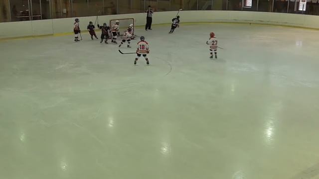 Детский хоккей - вратарь голы шайбы сэйвы (Ястребы - Марьино 2006) смотреть онлайн