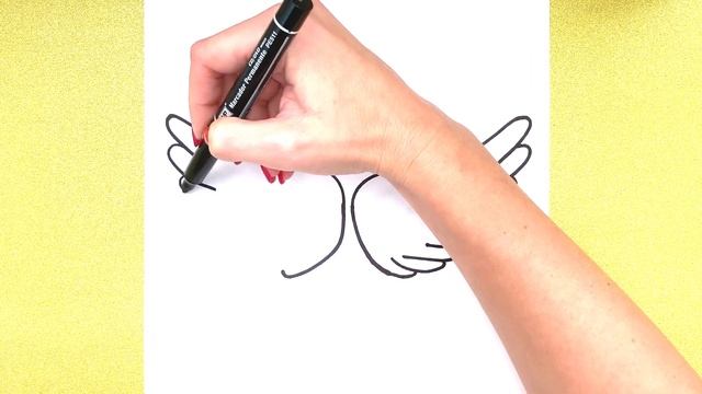 How to Draw Angel Wings: Angel Wings Drawing ?|SIMPLE| Step by step drawing | Super Easy Drawing смотреть онлайн