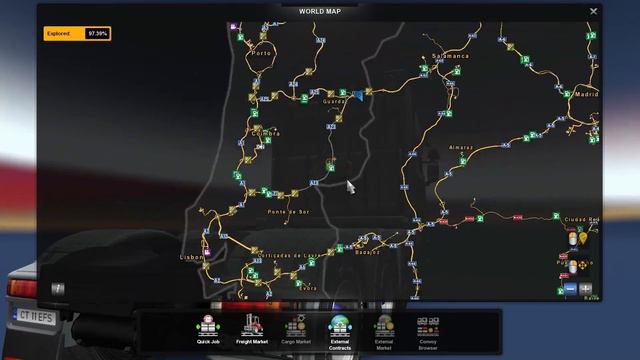 ETS 2 - Discovered The Map 100%  1.41, 2021 Iberia Map + Germany Base Map - Progress Step By Step
