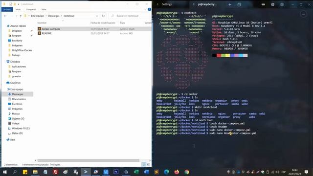 Instalar Nextcloud en Raspberry Pi 4, usando docker compose смотреть онлайн