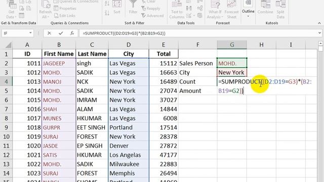 #362 How TO Make City Name with Salesperson Data sheet on Excel Hindi смотреть онлайн