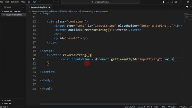 #1. JavaScript Practical's || String Reverse with JavaScript смотреть онлайн