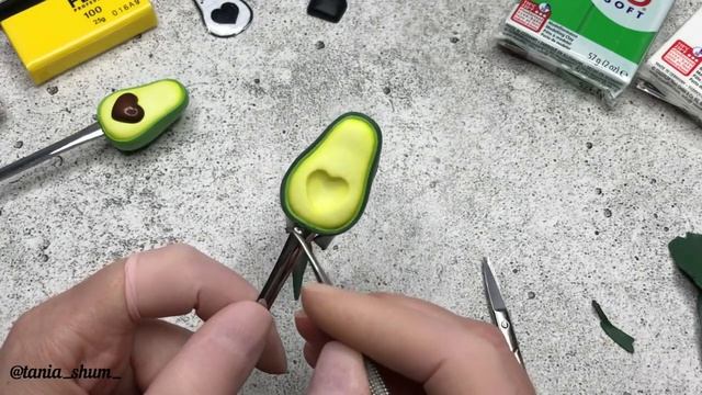 Мастер-класс: Декор ложек "Авокадо" из полимерной глины FIMO/polymer clay tutorial смотреть онлайн