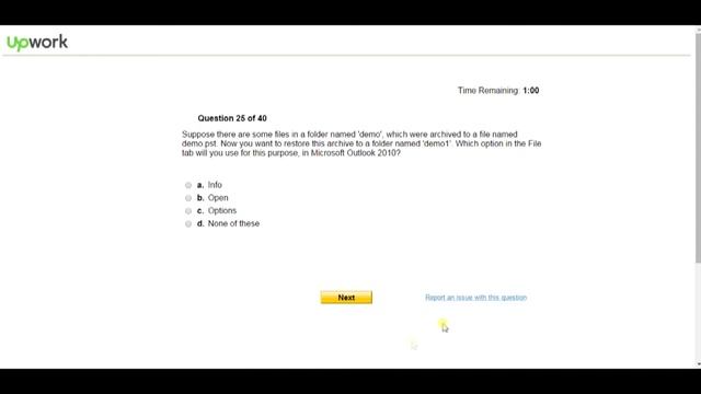 Knowledge of Microsoft Office Skills Test смотреть онлайн