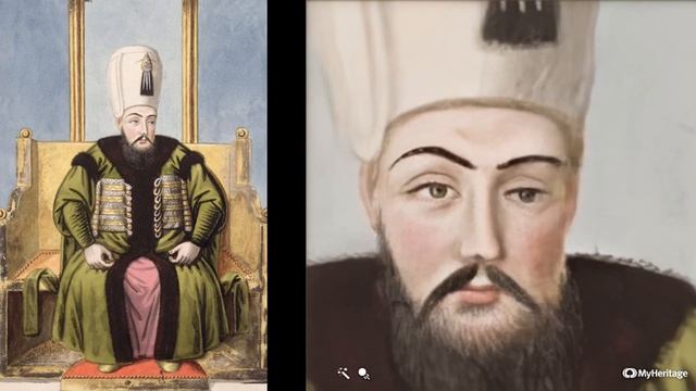 Ожившие при помощи нейросетей портреты османских султанов из Великолепный век #Magnificentcentury
