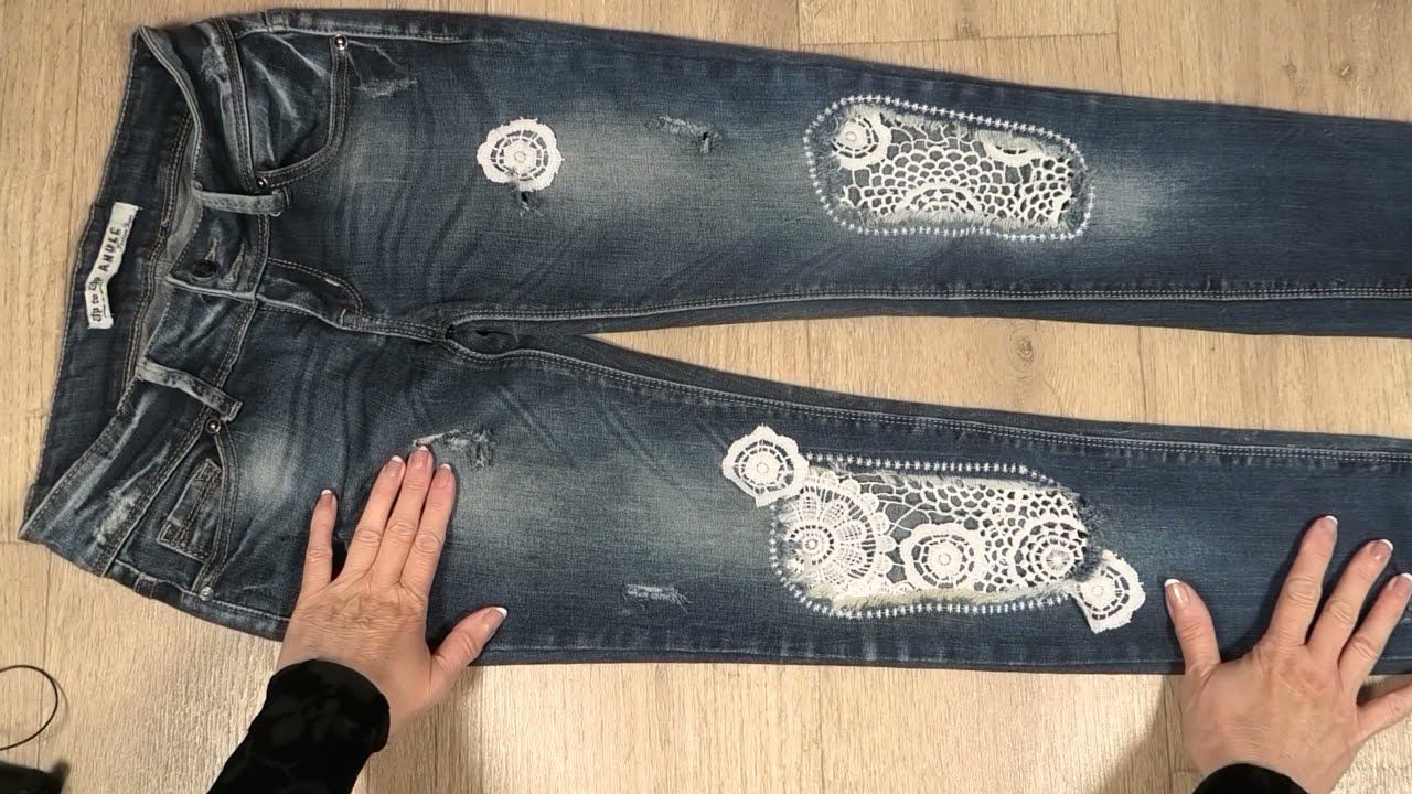 Меняем дизайн на джинсах | Вторая жизнь старых вещей смотреть онлайн