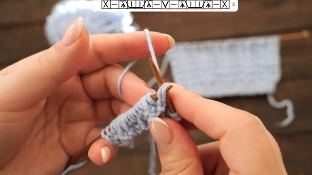 Узор «Объёмный колос» спицами ? «Ears» Knitting Pattern
