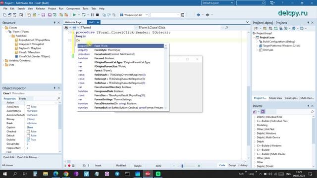TrayIcon Delphi. Embarcadero.