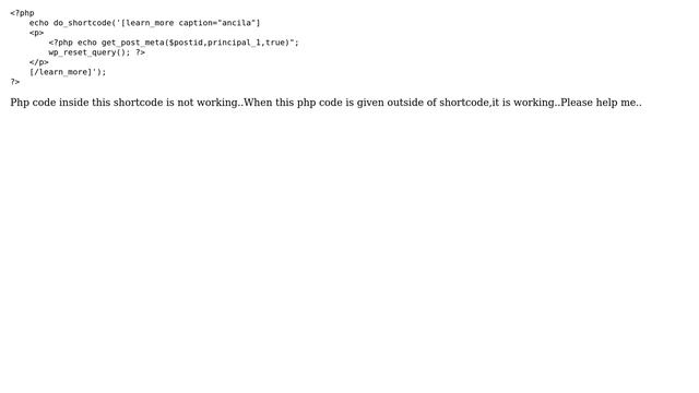 Wordpress: Php inside the shortcode is getting commented смотреть онлайн
