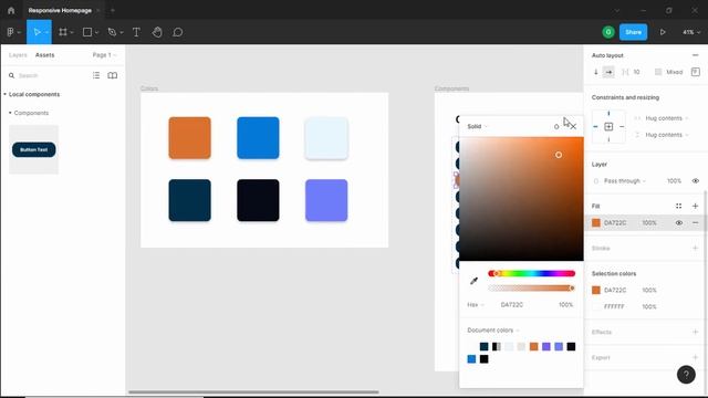How To Design A Responsive Homepage Using Figma - Components (Part 1) смотреть онлайн