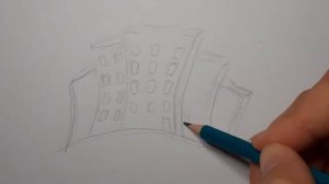 Как нарисовать город легко и быстро/ нарисовать город за 5 минуты / рисунок город